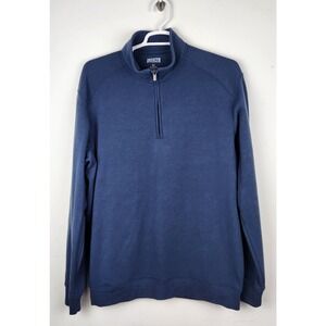 Duluth Trading Men's 1/4 Zip Mock Neck Sweatshirt Size XLT Navy Blue Outdoor